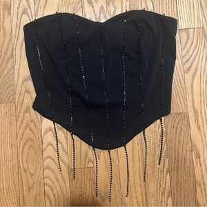 Buckle, Black Strapless Top